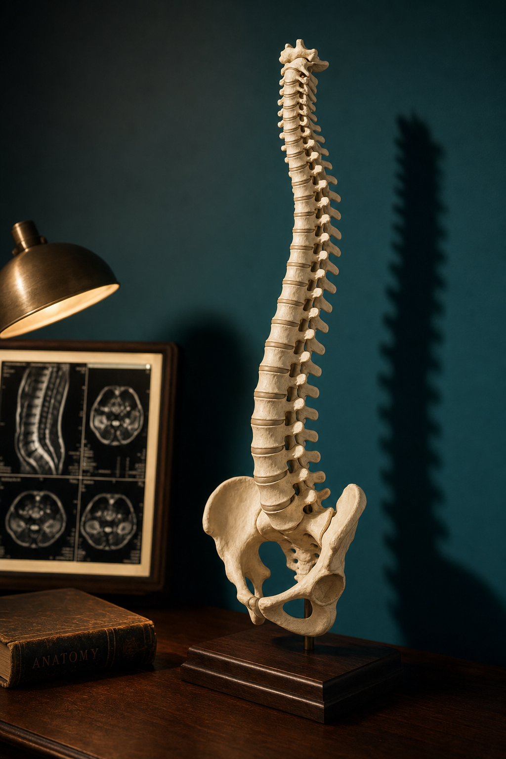 Modelo anatômico de coluna e pelve — ortopedia e traumatologia